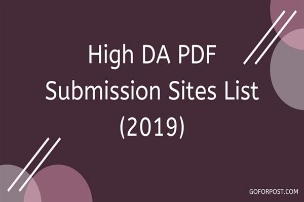 15+ High DA PDF Submission Site List (2023)