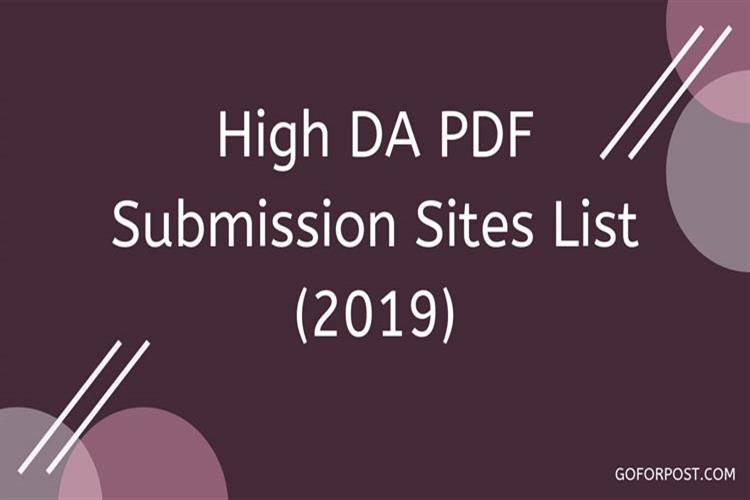 15+ High DA PDF Submission Site List (2021)